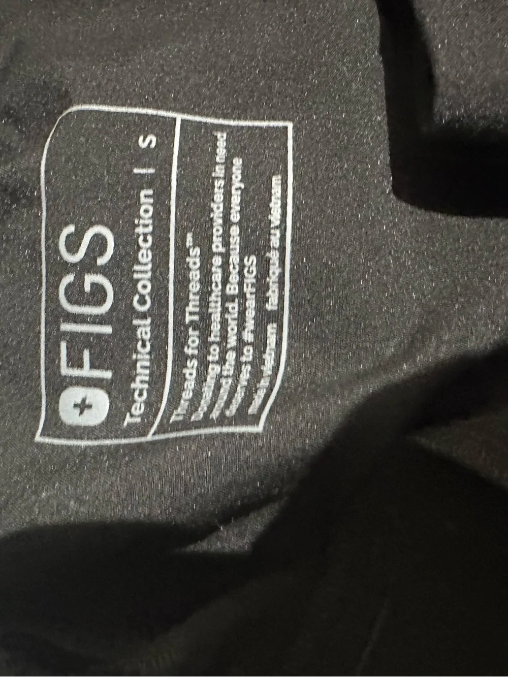 Figs Men's Technical Collection Black Jogger Pants - Size Small
